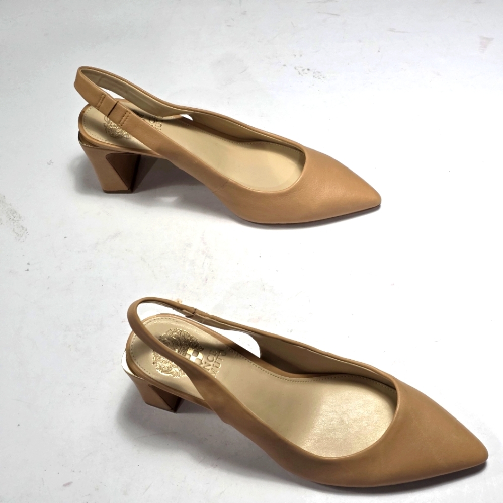 Vince Camuto Elegant Tan Slingback Heels Size 7 1/2M